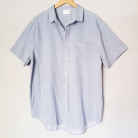 Cozy Earth Men's XXL Coastal Comfort Short Sleeve Button Down Shirt Linen $150 - Picture 6 of 15